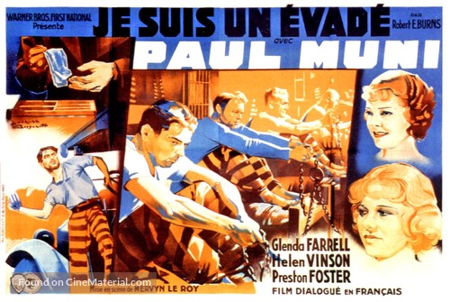 I Am a Fugitive from a Chain Gang - French Movie Poster