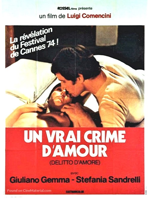 Delitto d&#039;amore - French Movie Poster