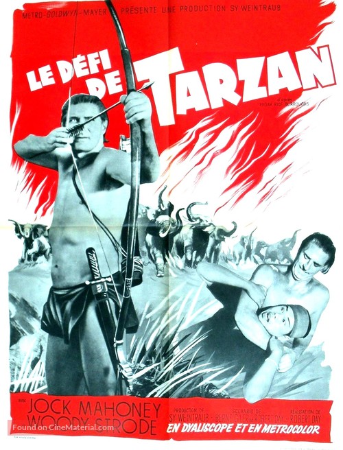 Tarzan&#039;s Three Challenges - French Movie Poster