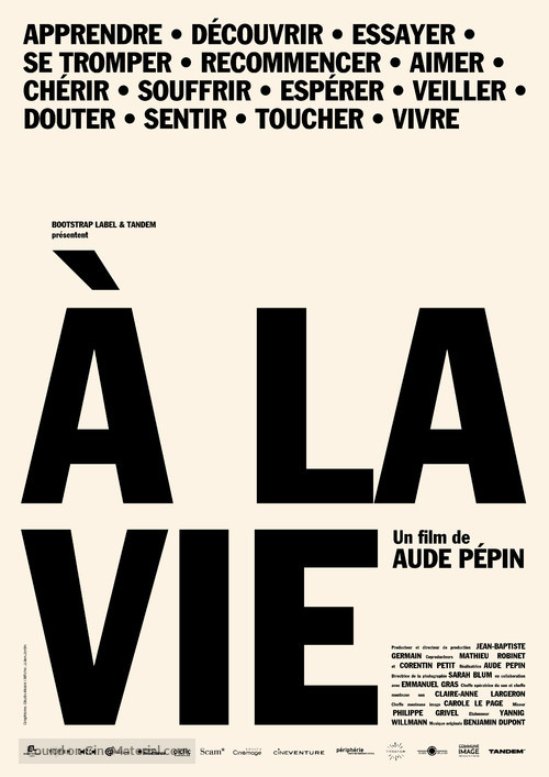 &Agrave; la vie - French Movie Poster