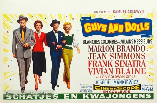 Guys and Dolls - Belgian Movie Poster
