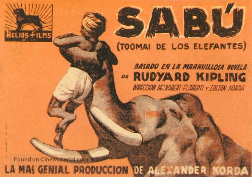 Elephant Boy - Spanish Movie Poster