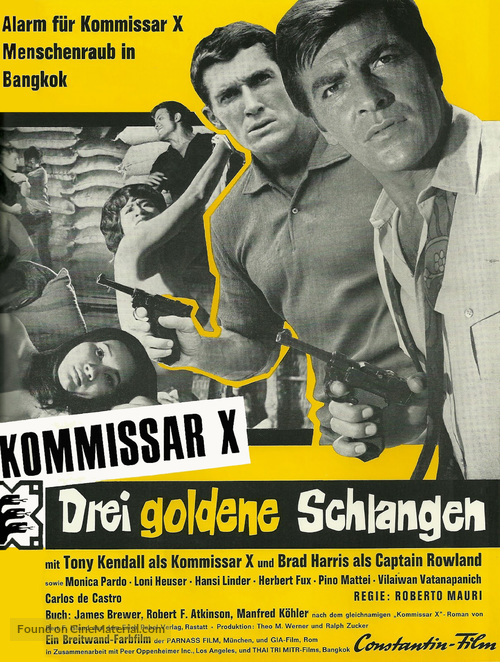Kommissar X - Drei goldene Schlangen - German Movie Poster