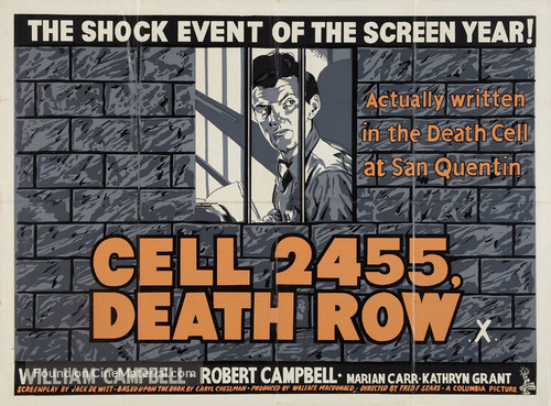 Cell 2455 Death Row - British Movie Poster