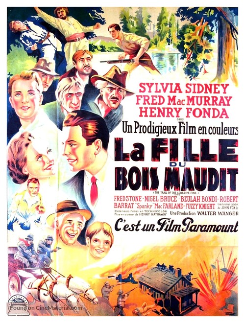 The Trail of the Lonesome Pine - French Movie Poster