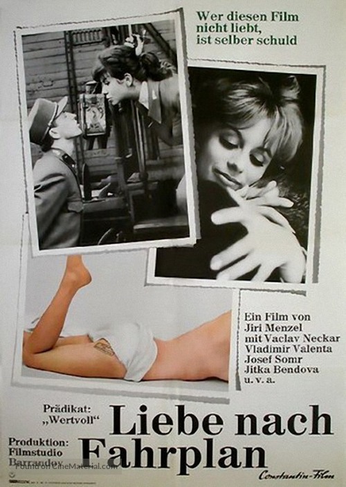 Ostre sledovan&eacute; vlaky - German Movie Poster