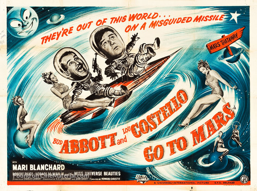 Abbott and Costello Go to Mars - British Movie Poster