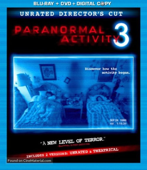 Paranormal Activity 3 - Blu-Ray movie cover