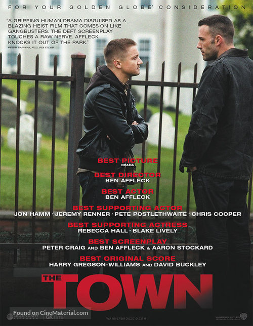 The Town - For your consideration movie poster