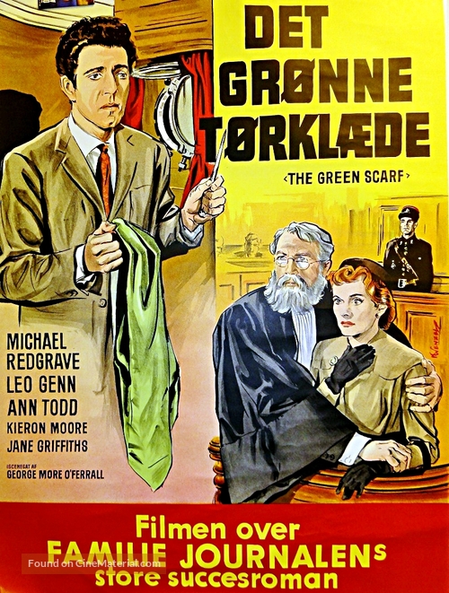 The Green Scarf - Swedish Movie Poster