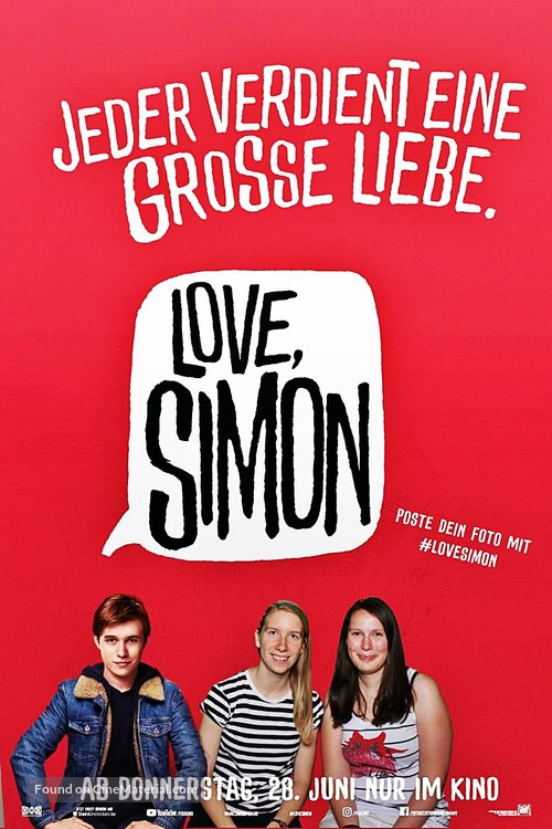 Love, Simon - German Movie Poster