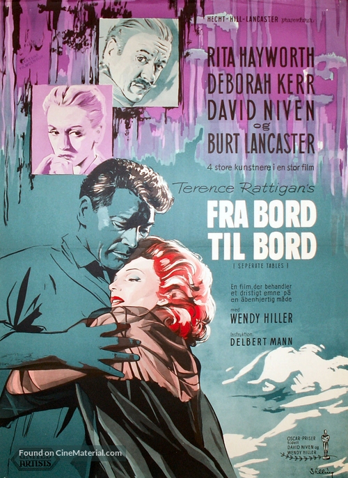 Separate Tables - Danish Movie Poster