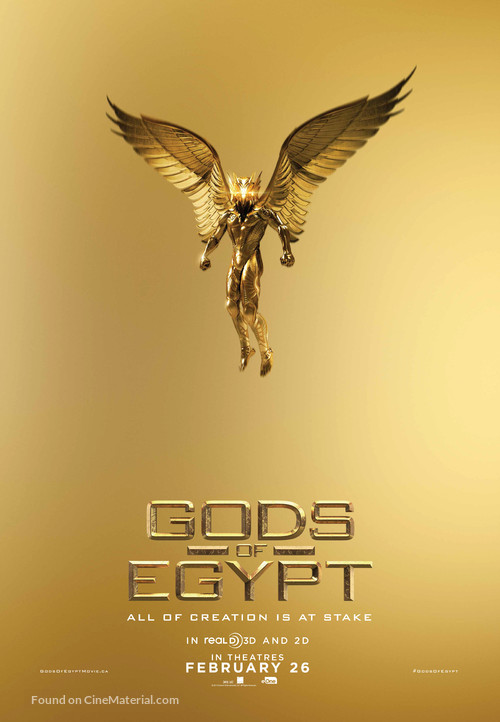 Gods of Egypt - Canadian Movie Poster