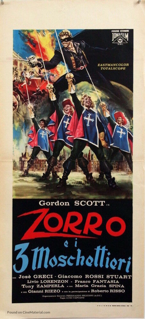 Zorro e i tre moschiettieri - Italian Movie Poster