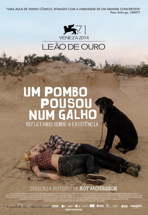 En duva satt p&aring; en gren och funderade p&aring; tillvaron - Brazilian Movie Poster