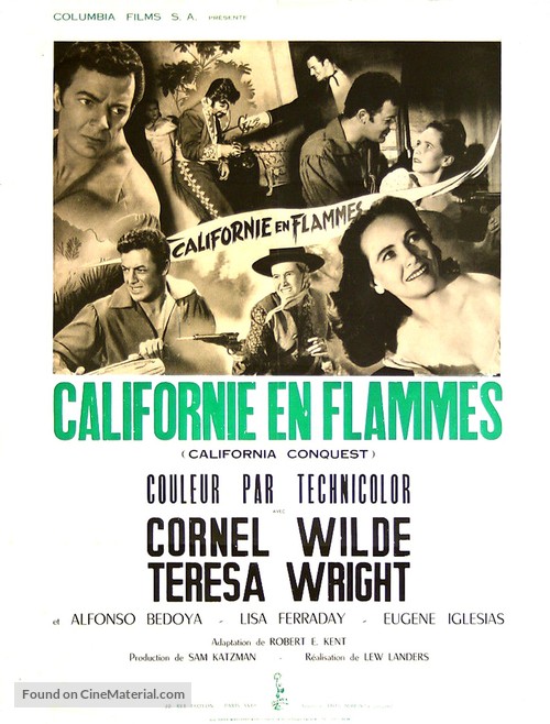 California Conquest - French Movie Poster