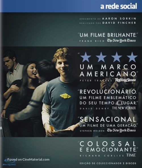 The Social Network - Portuguese Blu-Ray movie cover