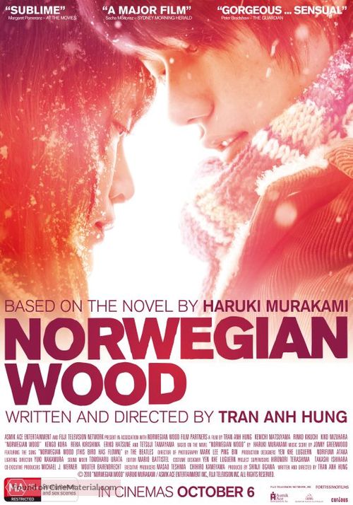 Noruwei no mori - Australian Movie Poster