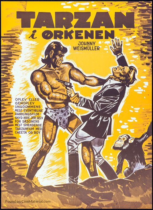 Tarzan&#039;s Desert Mystery - Danish Movie Poster