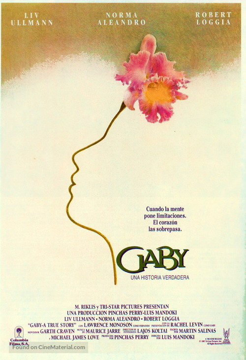 Gaby: A True Story - Spanish Movie Poster