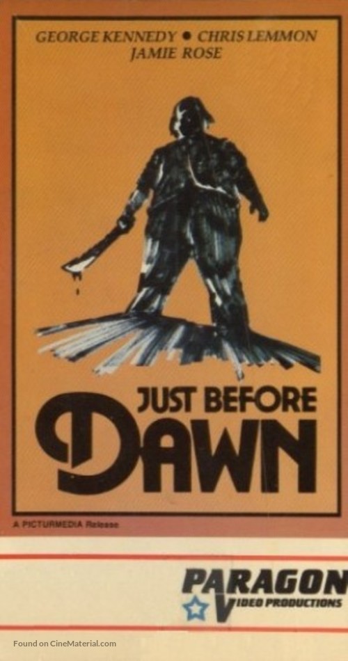 Just Before Dawn - VHS movie cover