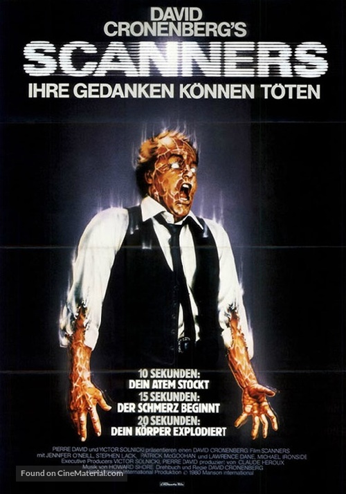 Scanners - German Movie Poster