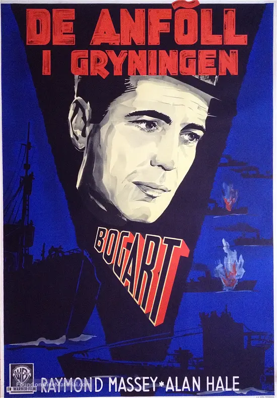 Action in the North Atlantic - Swedish Movie Poster