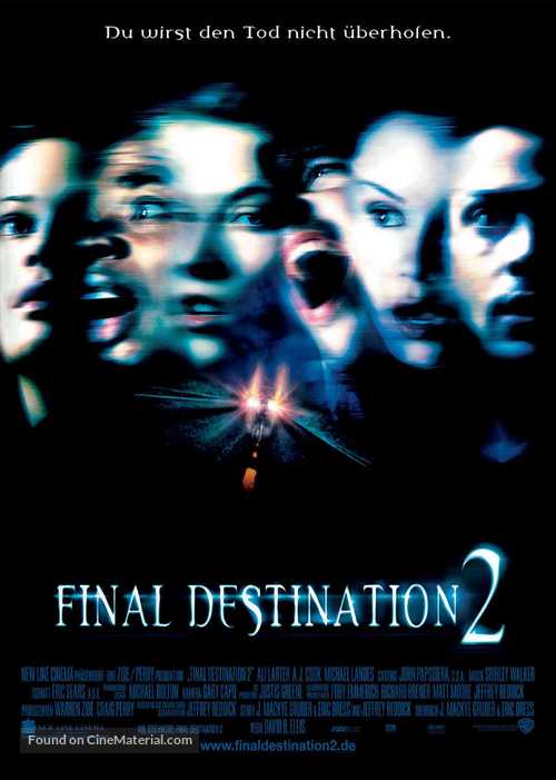 Final Destination 2 - German Movie Poster