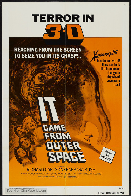 It Came from Outer Space - Re-release movie poster