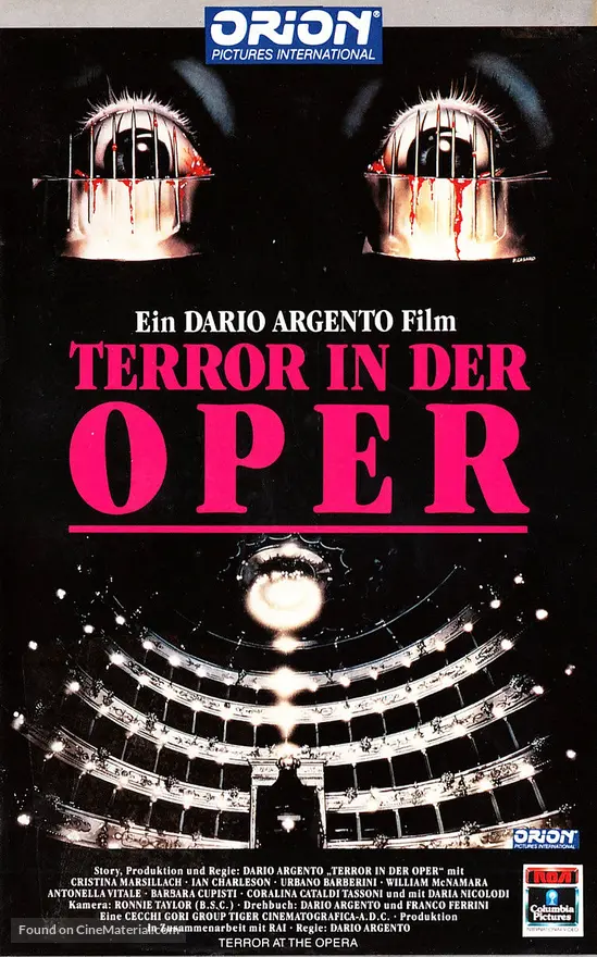 Opera - German VHS movie cover