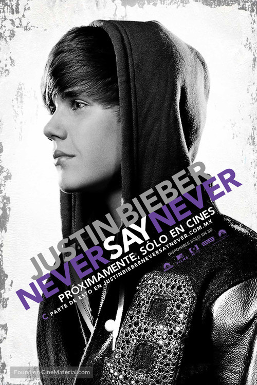 Justin Bieber: Never Say Never - Mexican Movie Poster