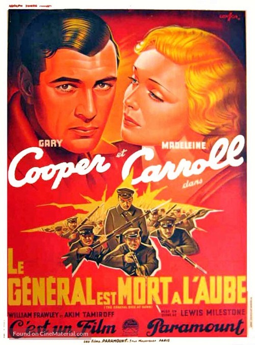 The General Died at Dawn - French Movie Poster