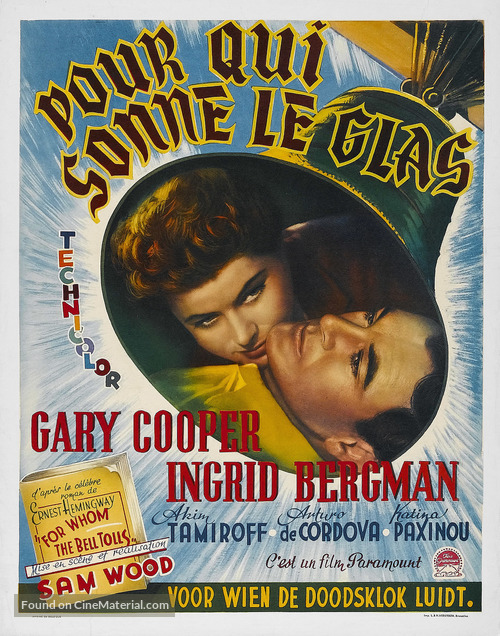 For Whom the Bell Tolls - Belgian Movie Poster