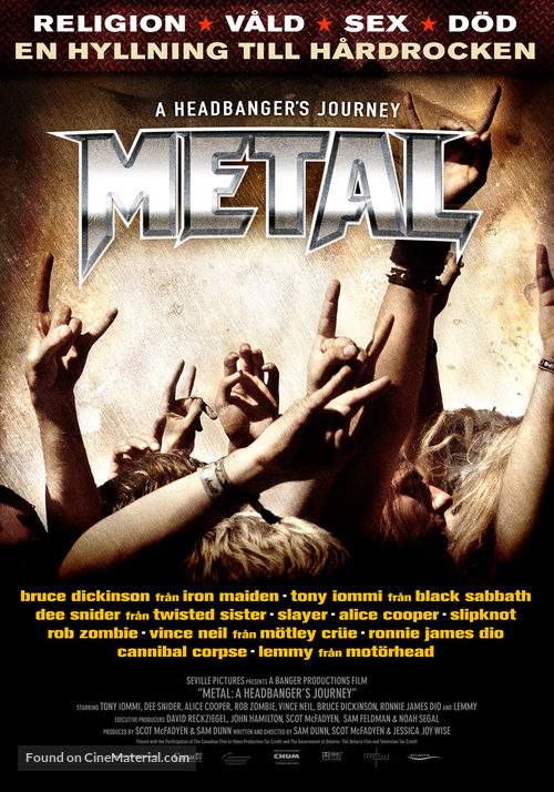 Metal: A Headbanger&#039;s Journey - Swedish Movie Poster