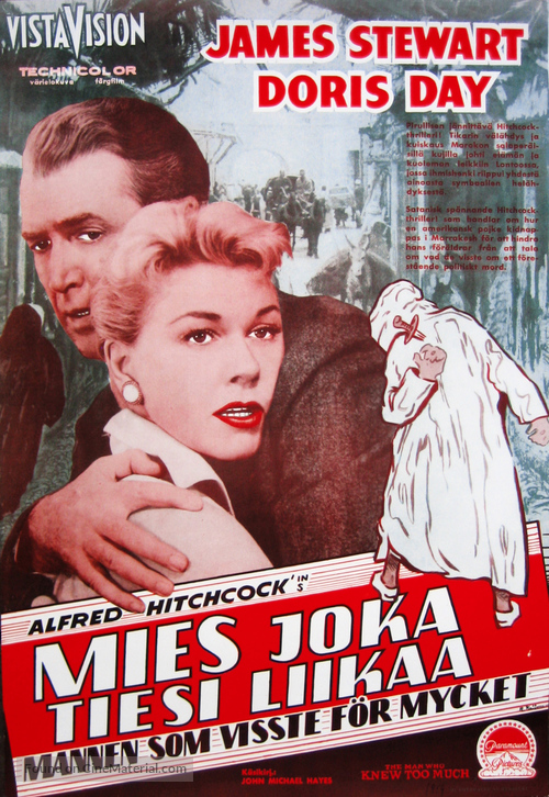The Man Who Knew Too Much - Finnish Movie Poster