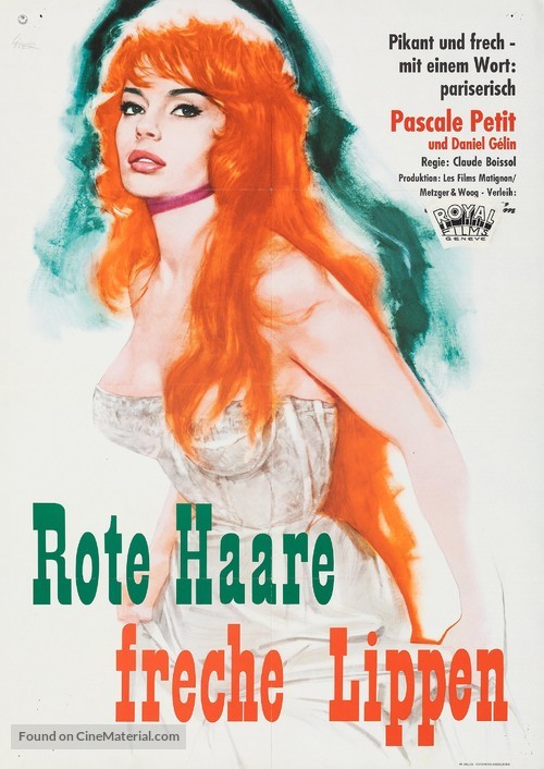Julie la rousse - German Movie Poster