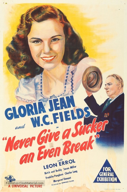 Never Give a Sucker an Even Break - Australian Movie Poster