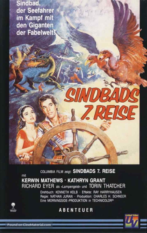 The 7th Voyage of Sinbad - German VHS movie cover