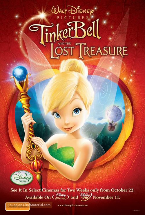 Tinker Bell and the Lost Treasure - Australian Movie Poster