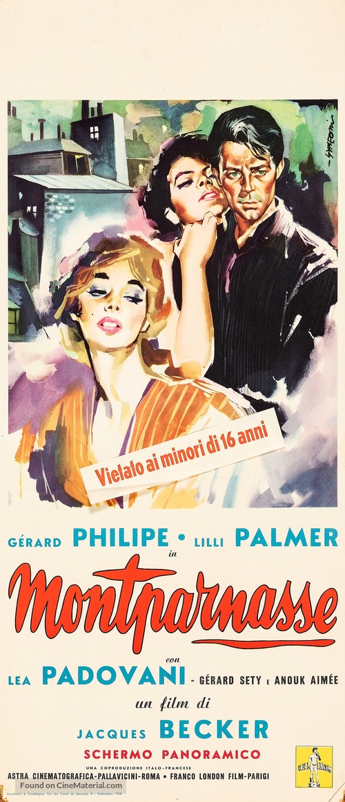 Les Amants de Montparnasse (Montparnasse 19) - Italian Movie Poster