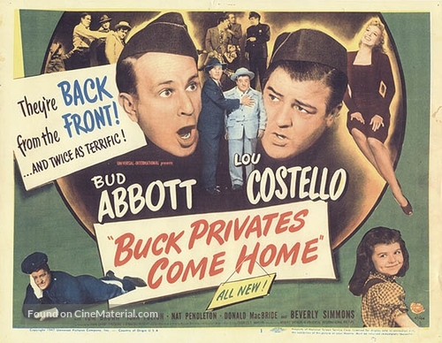 Buck Privates Come Home - British Movie Poster