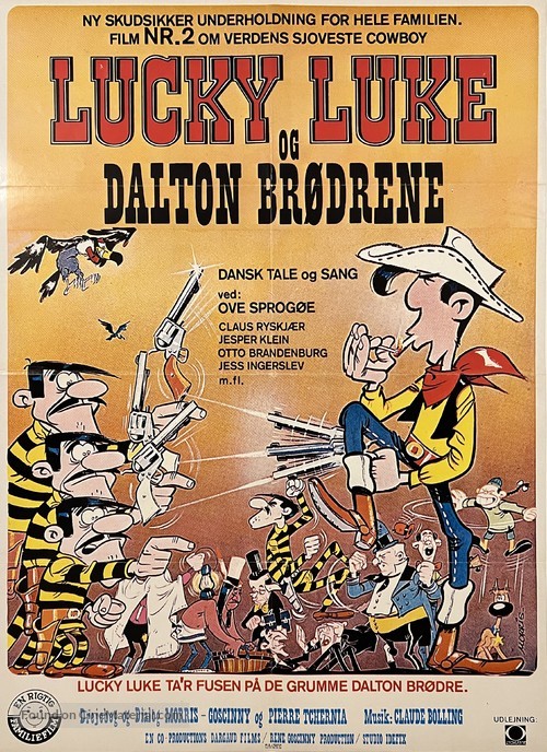 La ballade des Dalton - Danish Movie Poster