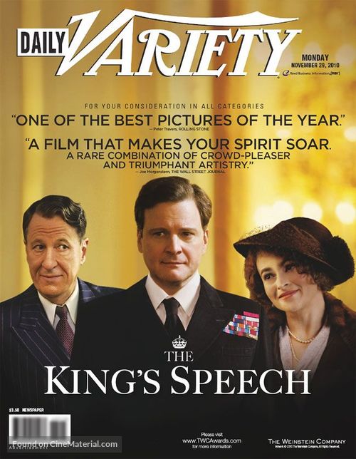 The King&#039;s Speech - British For your consideration movie poster