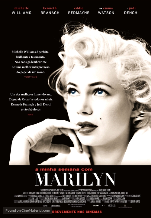 My Week with Marilyn - Portuguese Movie Poster