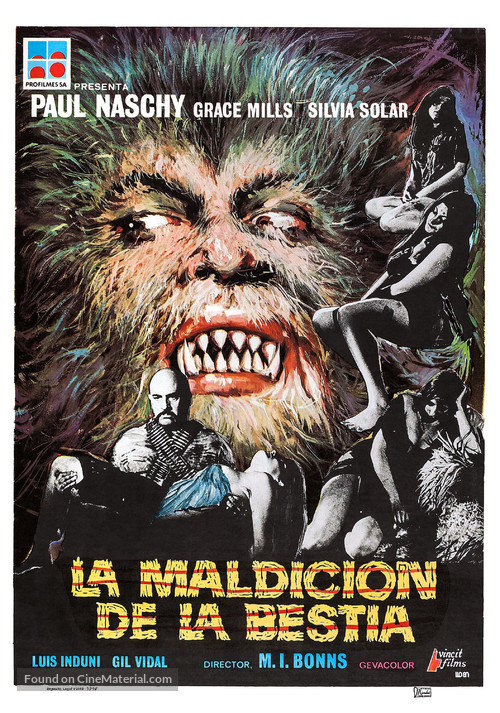 La maldici&oacute;n de la bestia - Spanish Movie Poster