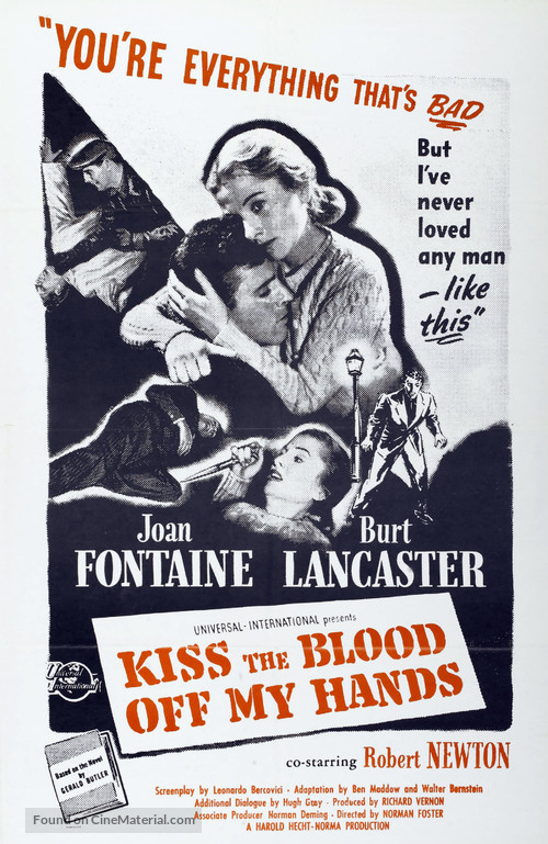 Kiss the Blood Off My Hands - Re-release movie poster