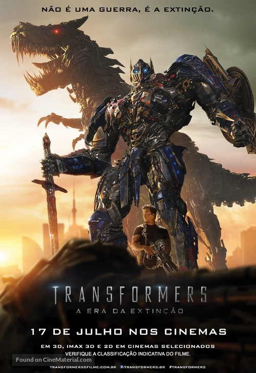 Transformers: Age of Extinction - Brazilian Movie Poster