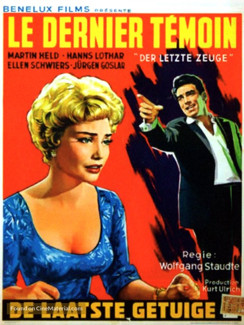 Der letzte Zeuge - Belgian Movie Poster