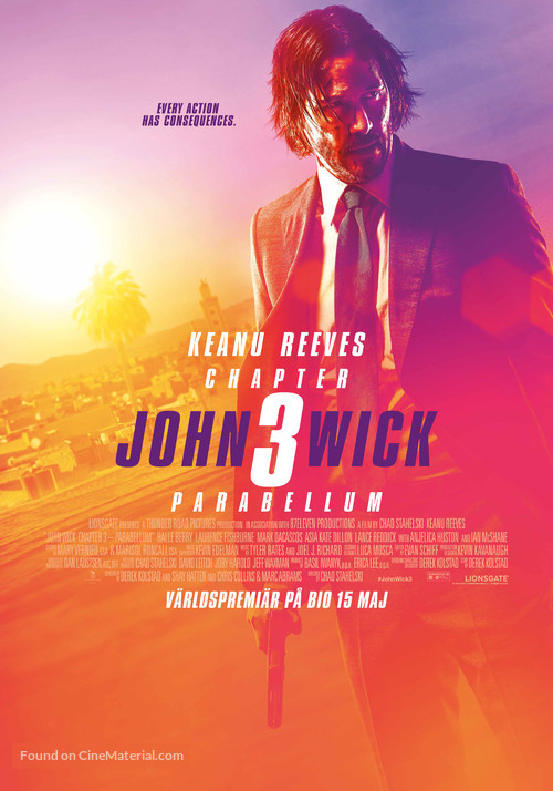 John Wick: Chapter 3 - Parabellum - Swedish Movie Poster