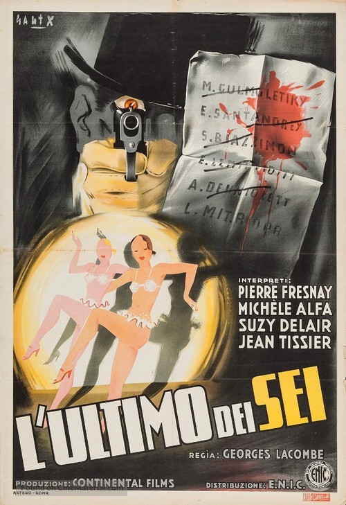 Le dernier des six - Italian Movie Poster